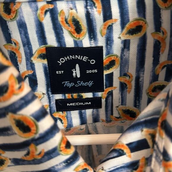NWT Johnnie-O Jenner Top Shelf Button Up Shirt in color Lake Medium - Picture 7 of 7